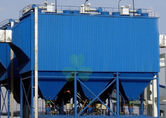Trung Quốc Hệ thống thu gom bụi Baghouse ngang màu xanh với túi lọc 128 mảnh nhà cung cấp